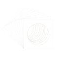 thumbnail image 3 of Off White Pebble Picture Frame Mat for 8x8 Frames - Circle Opening for 4x4 Photos - 10 Mats, 3 of 7