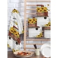 thumbnail image 2 of Sunflower Truck Kitchen Dish Towels for Drying Dishes Set of 2, Summer Botanical Elegant Pastoral Floral Wooden Waffle Weave Microfiber Hand Tea Bathroom Towels Quick Dry & Absorbent Towel 15.7x23.6, 2 of 7