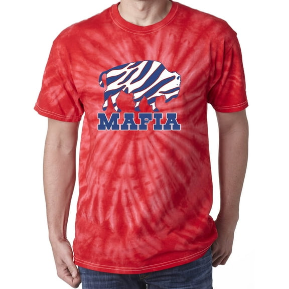 TIE-DYE RED Bills Mafia Josh Allen Zubaz Logo T-shirt ADULT