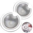thumbnail image 1 of Colador de fregadero de cocina de acero inoxidable de filtrado eficiente, resistente a la oxidación y duradero, con borde ancho grande y microperforación, perfecto para fregaderos de cocina y baño (2, 1 of 4