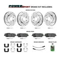 thumbnail image 2 of Power Sport Front Rear Brakes and Rotors Kit |Front Rear Brake Pads| Brake Rotors and Pads|Ceramic Brake Pads and Rotors|Hardware Kit and Sensor Wire BLCC.11002.52, 2 of 6