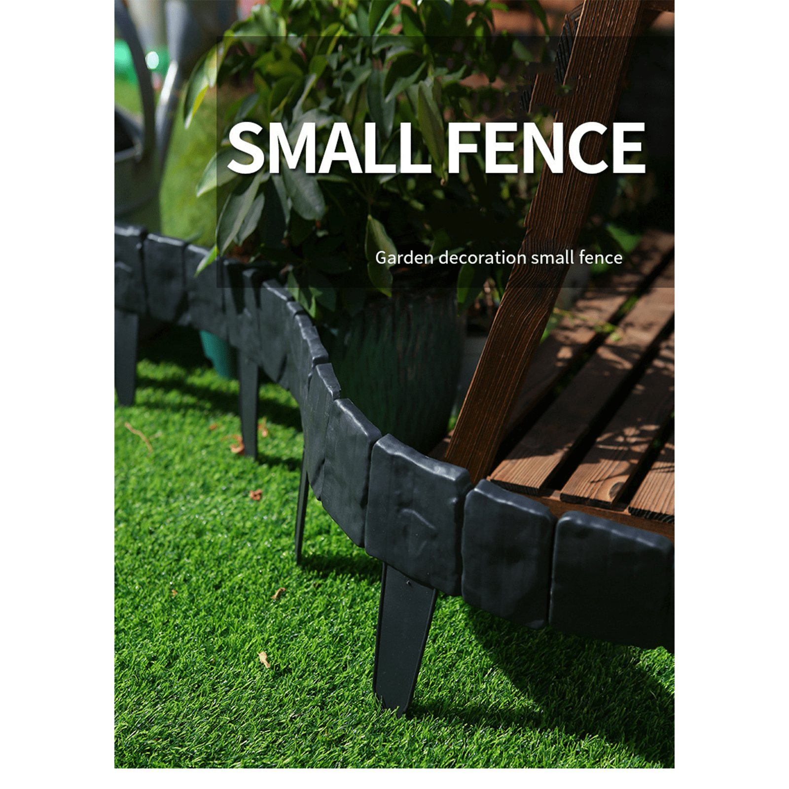 ICERUN 10Pcs Landscape Edging,Durable Garden Edging Borders,Effect Fence Border
