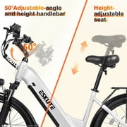 ESKUTE C200D Electric Bike for Adults – 750W Motor, 20MPH Step-Thru Ebike, 840Wh Removable Battery , Up to 70 Miles, 26 Tires, 7-Speed White, UL2849