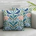 thumbnail image 3 of COMIO  Decorative Throw Pillow Cover Farmhouse Floral Pillowcase for Living Room Sofa Bed (Bird Flower), 3 of 5