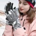 thumbnail image 3 of Cheers.US 1 Pair Snow Gloves Winter Cold Weather Windproof Warm Snowboard Sport Mittens Warmest Waterproof Ladies Skiing,Snowboarding 2-in-1 Wide Application Women Mittens, 3 of 9