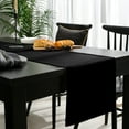 thumbnail image 4 of Black Cotton Linen Table Runner 13 x 90 inch Pure Black Non-slip Rectangular Dining Table Decor for Wedding Party Holiday Dinner, 4 of 8