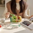 thumbnail image 3 of 2-Pack Side-Opening Salad Container Set with Dressing Cups and Bowl Lids, Leakproof Portable Meal Prep Lunch Jars, BPA-Free, Set of 2, 3 of 9