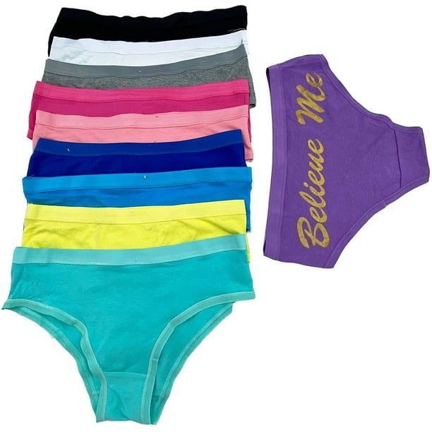 Iheyi 12 pieces Women Spandex Underwear Cotton Bikini Panty S 3XL