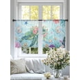 thumbnail image 3 of Sea Turtles Sheer Curtains 45 Inch Long 2 Panels, Pink Flower Shell Starfish Coral Ocean Watercolor Light Filtering Rod Pocket Curtains, Sheer Voile Drapes for Living Room Bedroom, 52"x45", 3 of 8