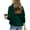 Green, variant on Cethrio Girls Zipper Sweatshirts Size 10-12, Loose Fit Pullover Casual Long Sleeve Girls Tops Pink
