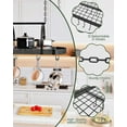 thumbnail image 5 of Hanging Pot Rack, Pot Hanger for Kitchen, Ceiling Mounted Pot Holder, Cookware Organizer with 12 S-Shaped Hooks, for Pot, Pan Storage, Space-Saving, Charcoal Black and Black, 5 of 16
