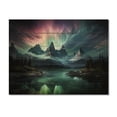 thumbnail image 3 of Designart "Northern Lights delicate Enchantment II" Landscapes Print on Natural Pine Wood, 3 of 5