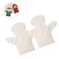 thumbnail image 5 of Kindergarten Cartoon Kids DIY Painted Puppet Kit with 2pcs White Canvas Finger Puppets, 5 of 5