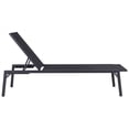 thumbnail image 6 of Santorini Black Mesh Waterproof Fabric Outdoor Patio Chaise Lounge Chair, 6 of 11