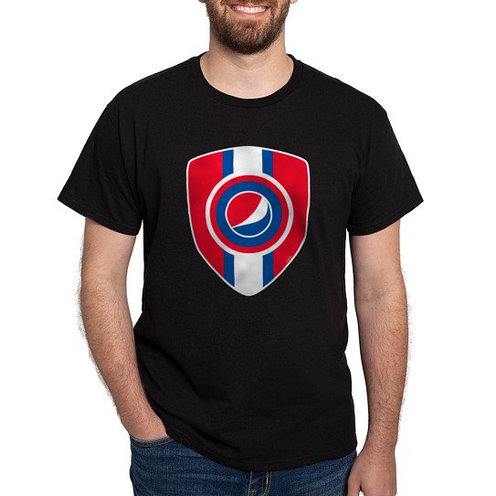 CafePress - Pepsi Varsity Badge 6 Light T Shirt - Men's Classic Cotton T-Shirts