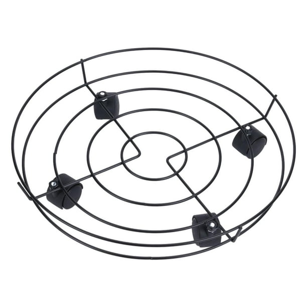 Soporte para plantas resistente con ruedas, de metal, de hierro forjado, para macetas redondas. 40cm