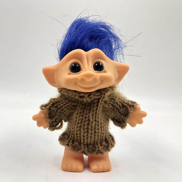 ziyahi 4 Inch Vintage Tiny Troll Dolls Colored stuffed boys russ girls Hair russ girls Figures Toys Blue Hair