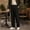 Black, variant on Men's Relaxed Fit Wide Leg Stretch Golf & Dress Work Pants All Day Comfort Performance Trousers for Business & Suit