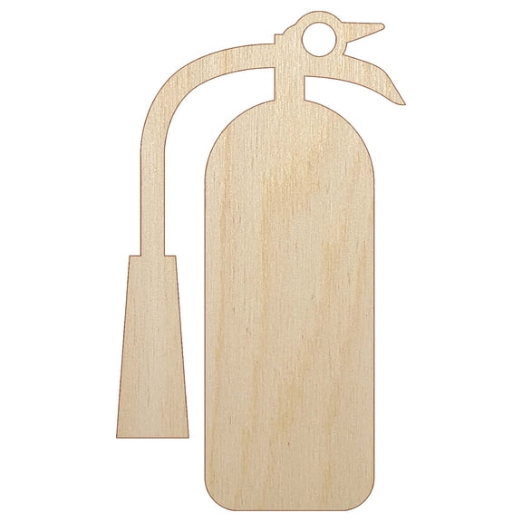 Fire Extinguisher Safety Hazard Symbol Wood Shape Unfinished Piece Cutout Craft DIY Projects - 4.70 Inch Size - 1/8 Inch Thick
