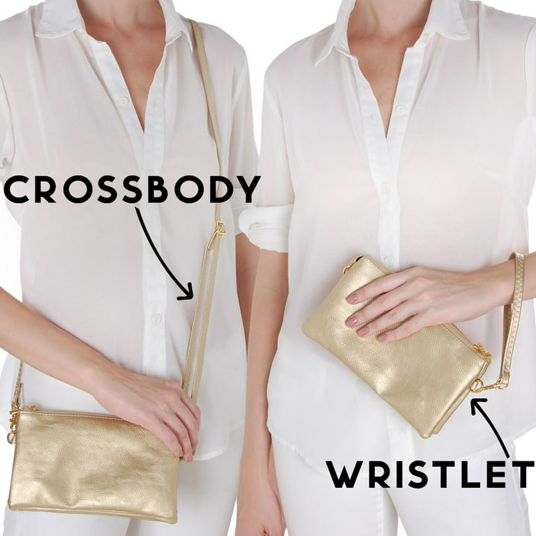 Truly Mini Beauty Bag, Crossbody, Gold Hardware, Detachable Strap, Vegan