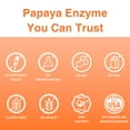thumbnail image 7 of Vitamin World Papaya Enzymes Chewable 500 Tablets - Papain, Amylase & Protease for Digestion & Nutrient Absorption, Papaya Flavor, Gluten Free, 7 of 7