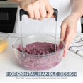thumbnail image 4 of Hand Held Potato Masher - Professional Stainless Steel with Soft Comfort Handles Food Masher, 4 of 5