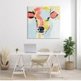 thumbnail image 2 of Stupell Industries Pastel Collage Cow Whimsical Abstract Farm Animal Animals & Insects Painting Gallery Wrapped Canvas Print Wall Art, 36 x 36, 2 of 6