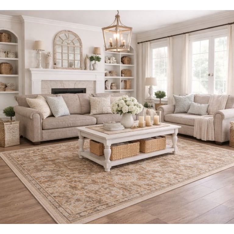 My Texas House Mirabelle Area Rug 5'3 X 7'7 - Traditional Floral