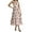 Floral, variant on Women's Floral Print Spaghetti Strap Midi Dress Ruched Pocketed Zipper 95% polyester 5% elastane for Spring Summer