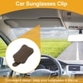 thumbnail image 2 of Clip para gafas de sol de coche Unique Bargains, soporte magnético para gafas, cuero de ante marrón, 1 Pc, 2 of 7