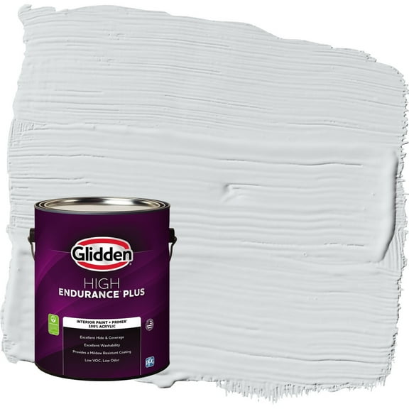 Glidden HEP Spring Thaw / White Flat Interior Paint with Primer, 1 Gallon