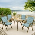 thumbnail image 5 of ARDEN Outdoor Dining Chair Cushion 20 x 20, Coastal Blue Geometric, 5 of 12