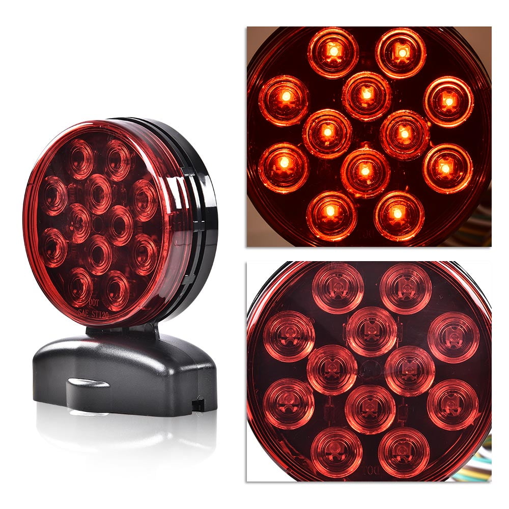 CROSSDESIGN Magnetic Towing Light 12v Tow Trailer Lights Brake Tail Signal 12 Volt Kit Led