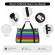 thumbnail image 4 of Easygdp Colorful Glitter Rainbow Bolsa de Gimnasio, Bolsa de Viaje Duffel, Bolsa de Fin de Semana con Compartimentos, Bolsa de Mano para Noche, 4 of 7