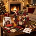 thumbnail image 4 of 3D Fabric Poke Wreath DIY Kit, Christmas Wreath DIY Kit for Adults, Art Craft Kit, Beginner-Friendly Holiday Wreath Making Kit & Door Decor, 4 of 7