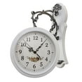 thumbnail image 2 of Reloj de pared clásico de doble cara, reloj colgante, reloj artístico, reloj decorativo de granja. Blanco, 2 of 4