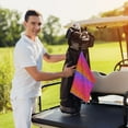 thumbnail image 6 of Lsque Holiday Shiny Premium Golf Towel - Ultra Absorbent and Quick Drying Microfiber Towel with Carabiner - Gift for Men -24" X 16", 6 of 8
