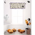 thumbnail image 6 of Halloween Valances for Windows Black Cobweb Window Curtain Rod Pocket Stars Purple Striped Holiday Window Treatment Decor Valances for Kitchen Living Room Bedroom 54x18in, 6 of 7
