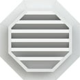 thumbnail image 4 of 30"W x 30"H Octagonal Gable Vent (35"W x 35"H Frame Size): Functional, PVC Gable Vent w/ 1" x 4" Flat Trim Frame, 4 of 14