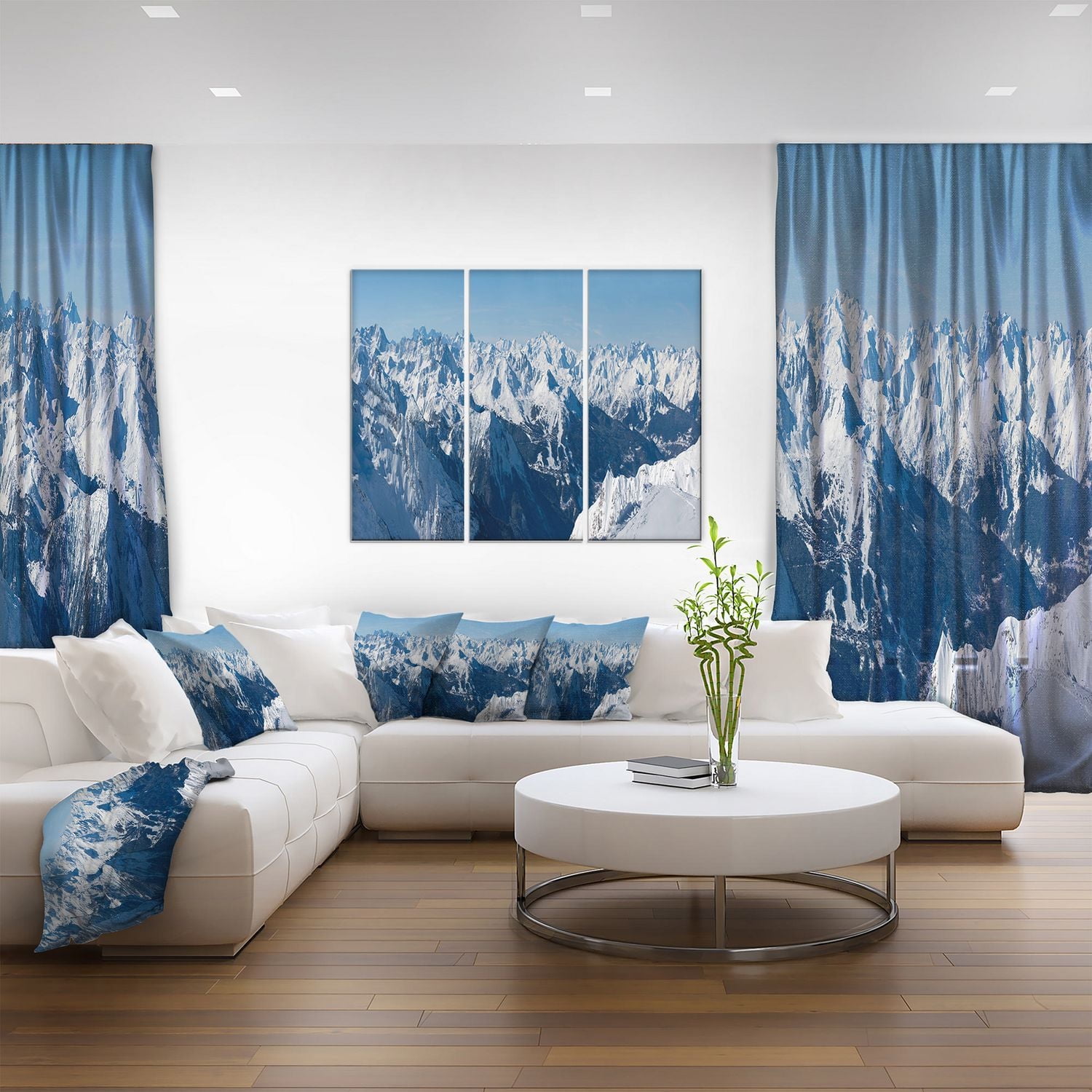Design Art French Alps Panorama Canvas Print