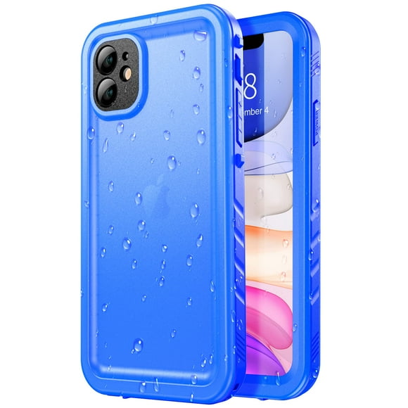 SPORTLINK Étui Étanche pour iPhone 11, Protection Intégrale Robuste Antichoc Anti-Poussière avec Protecteur d'Écran Intégré Étui Robuste pour iPhone 11 6.1 Pouces (Bleu)