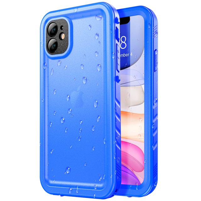 SPORTLINK Waterproof Case for iPhone 11, Full Body Heavy Duty Protection Full Sealed Cover Shockproof Dustproof Built-in Clear Screen Protector Rugged Case for iPhone 11 6.1 Inch (Blue)
