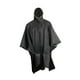 thumbnail image 3 of Poncho de lluvia con capucha, impermeable, portátil, resistente al agua, 3 en 1, largo Negro, 3 of 8