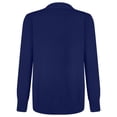 thumbnail image 3 of WEIYLL Veste en Molleton Femme Cardigan Chandail Poche Léger Bleu Sortie Automne Hauts Taille 2TG, 3 of 4