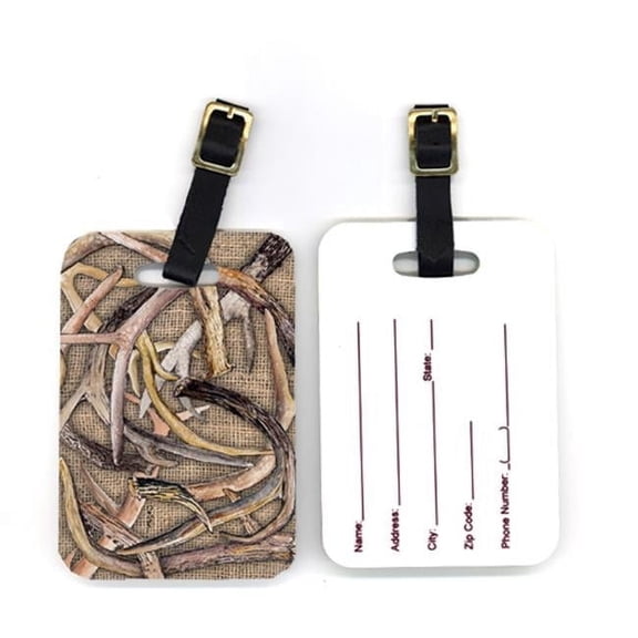 Carolines Treasures  Pair of Deer Horns Luggage Tag