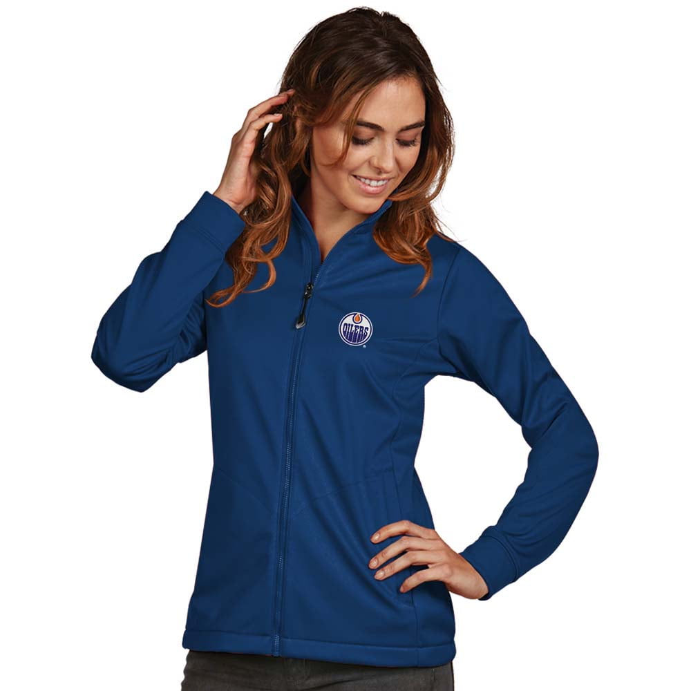 Edmonton Oilers Antigua Women's Golf Full Zip Jacket Royal by ANTIGUA GROUP/ 22534