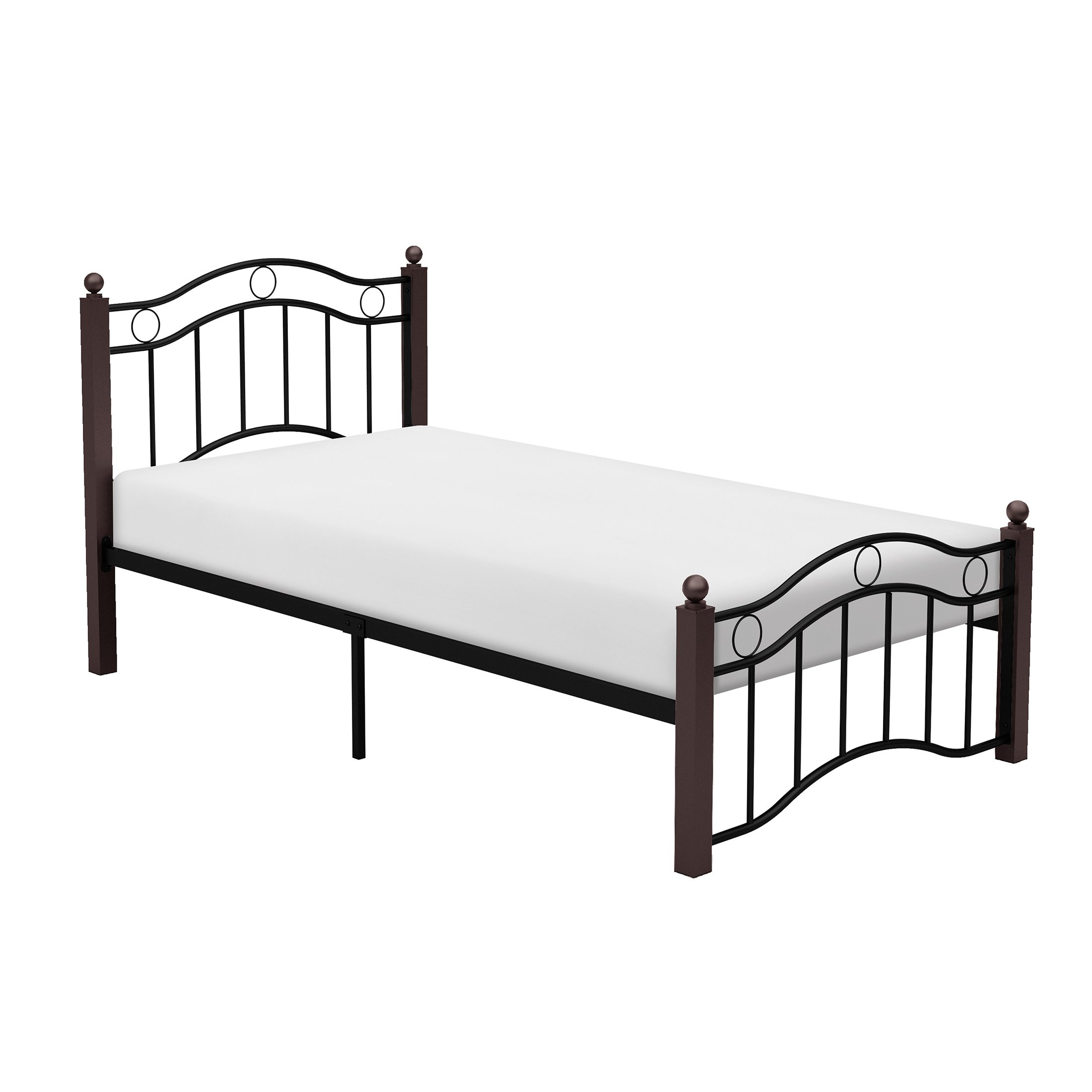 OakvillePark Miter Open-Frame Metal Platform Bed, Twin, Black