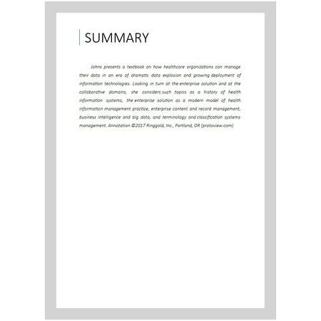 UPC: 9781584261551 | Enterprise Health Information Management and Data Governance