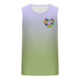 thumbnail image 4 of Camiseta sin mangas de cuello redondo para hombre, informal, a la moda, sin mangas, con estampado, cuello redondo, deportiva, de poliéster, 4 of 4