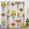 thumbnail image 3 of Funny Mushroom Shower Curtain Humorous Mushrooms Butt Bathroom Curtains Colorful Sexy Boho Fabric Bathtub Decor + Hooks 72 X 72 inch, 3 of 5